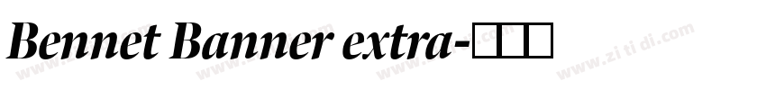 Bennet Banner extra字体转换